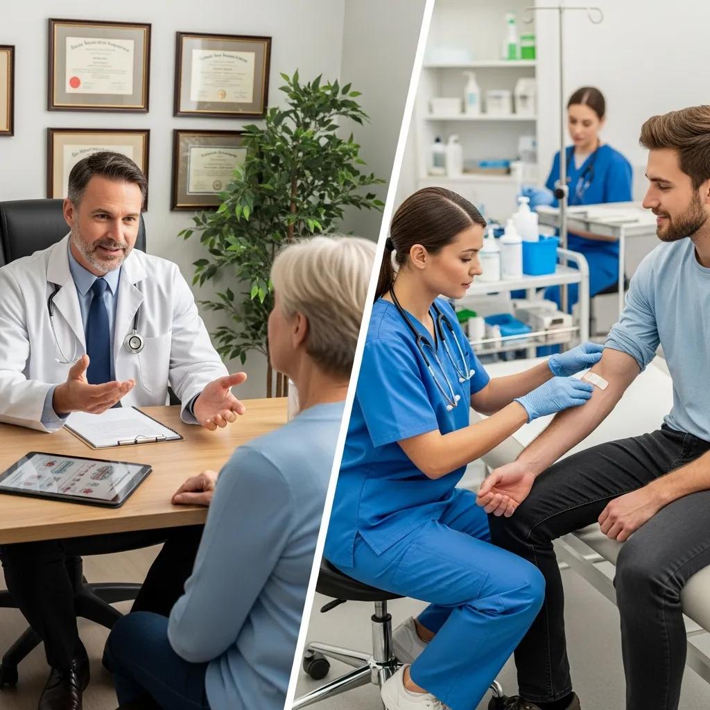 Comparison of primary care and urgent care services in a healthcare setting